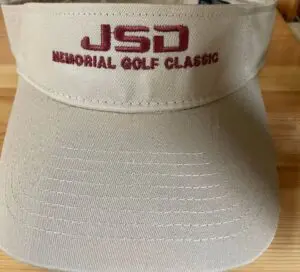 A visor that is on top of a table.