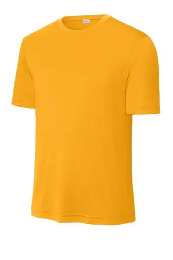 A yellow shirt is shown with no background.